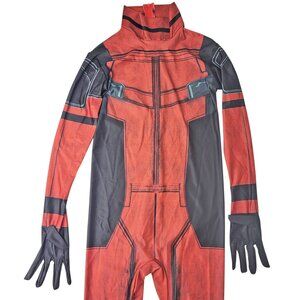 Deadpool Style Costume Footed Gloved Jumpsuit Medium